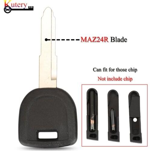 Kutery Transponder Car Key Shell For Mazda 2 3 5 6 MX5 RX8 With Uncut Right Blade Blank Remote Car Key Fob Case Cover No Chip