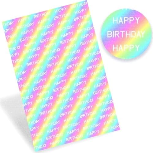 Cheerbows Birthday Faux Synthetic Leather Fabric Sheet A4 Cartoon Printed PU Leather DIY Bows Earrings Craft Appreal Materials