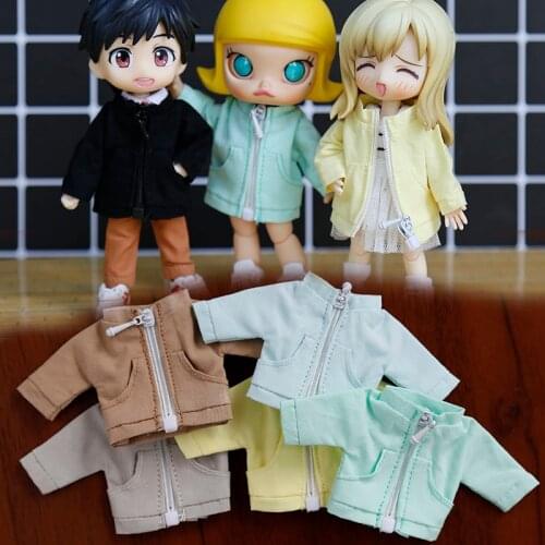 D03-P088 children handmade toy 1/12 ob11 GCS BJD.SD Doll Accessories doll clothes colorful Zipper jacket 1pcs