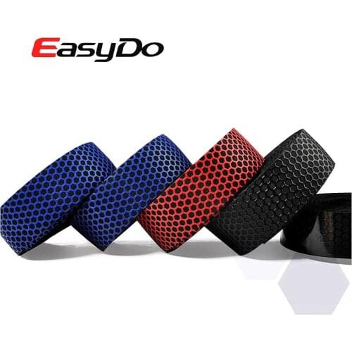 EasyDo 1 Pair Road Bike Velvet Microfiber Handlebar Tape + 2 plugs Waterproof 3D Honeycomb Belt Cycling Bicycle Handle Bar Tape