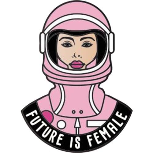 Future is female feminist pin girl power brooch ladies empowerment badge women gift