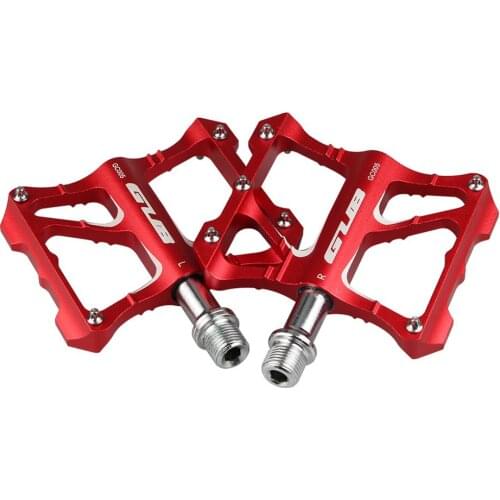 GUB GC005 Bicycle Pedal Aluminium Flat Platform Pedals Chrome Axle MTB Road Bike BMX Bearing Pedals Cycling Ultraligeros Pedales