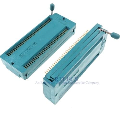 Test Tool IC DIP ZIF ZIP Socket 64 Pin Pitch 1.78 mm 1.778 Press-Fit Dual Row Spacing 20.70 mm 0.8" 2x32 64 Position Grid