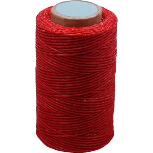 KAOBUY 284Yards Leather Sewing Waxed Thread-Practical Long Stitching Thread For Leather Craft DIY,Shoe Repairing (Red)