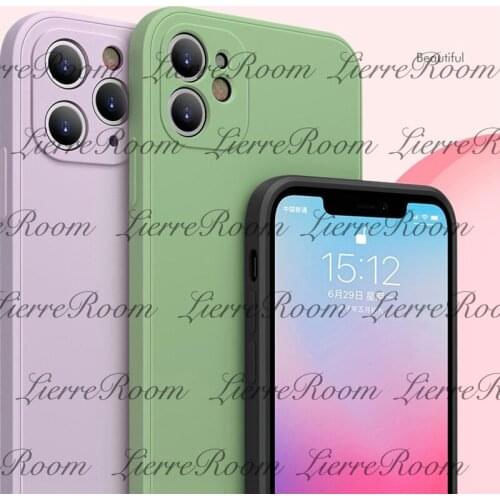 LierreRoom for Apple 12 Phone Case iPhone11 Silicone Rubiks Cube Straight Edge All-inclusive Soft Shell XR Protective Case