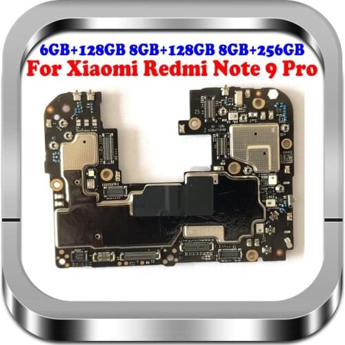 FOR Xiaomi Hongmi Redmi Note 9 Pro Motherboard Replaced Mainboard With Chips Logic Board Android OS Installed 128GB 256GB 8GBRAM