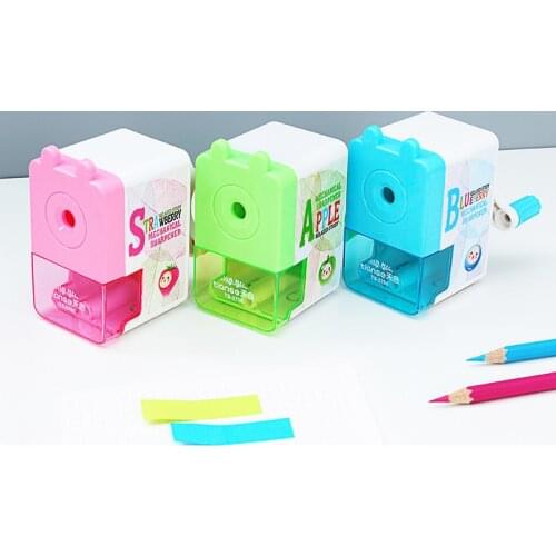 Tianse TS-3700/3701/3702 Hand Crank Mechanical Sharpener Kawaii Student Cartoon Manual Pencil Sharpener For Kids School Supply
