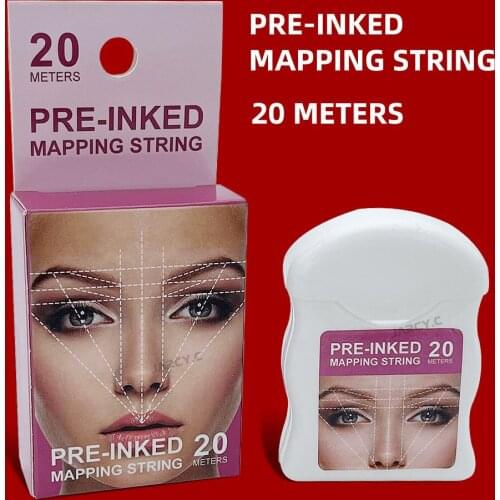Microblading Mapping String PMU Pre-Inked Brow Marker Thread Permanent Makeup Positioning Eyebrow Measuring Tool Tattoo Supply