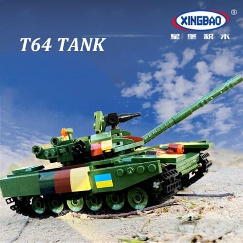 New Xingbao 06805 Russian Military Weapon Series 502pcs T64 Main Battle Tank Building Blocks Tank Model Kits Christmas Gifts