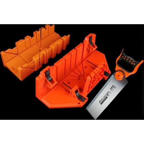 New 12/14" Adjustable Wood Miter Box Saw Cutting Grip Back Saw 0/22.5/45/90 Degrees