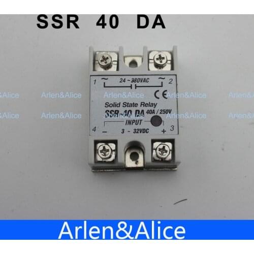 40DA SSR input 3-32V DC load 24-380V AC single phase AC solid state relay