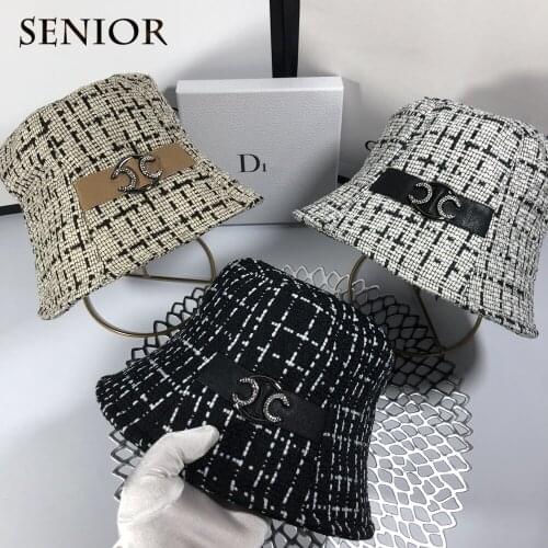 Autumn New French Simple Fashion Brand Women Big Brim Bucket Hat Leisure Shopping Elegant Women Designer Fisherman Hat 2021