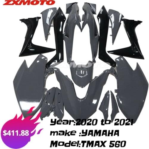 ZXMOTO Motorcycle Bodywork Full Fairing Kit For 2020 2021 YAMAHA TMax 560 Painted Original Techmax Nardo Gray Concrete Grey