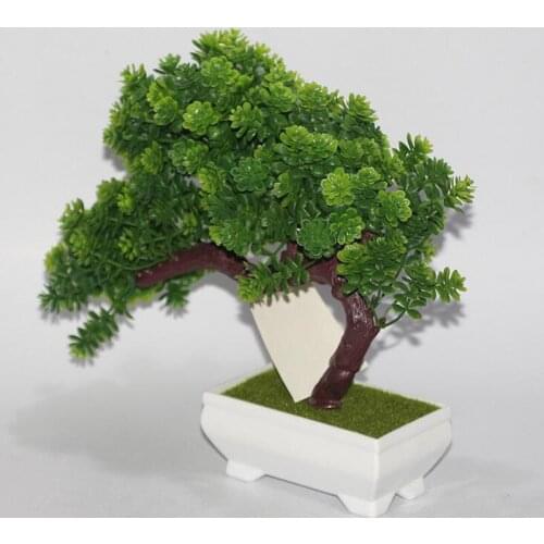 REDJCK 2021 New Artificial Plants Plastic Simulation Flower Bonsai Trees Pots For Home Table Office Hotel Living Room Decorion