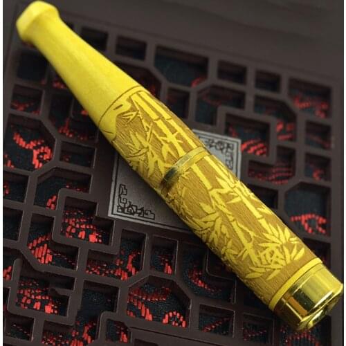 Carving Bamboo Boxwood Pipes Smoking Pipe Portable Wood Cigarette Holder Tobacco Pipe Gifts Narguile Smoke Mouthpiece Smoke