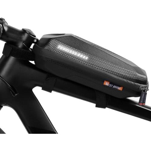 Bike Bag Hard Shell Bike Top Tube Bag Rainproof Front Frame Bicycle Top Tube Bag Reflective Waterproof Bike Frame Bags