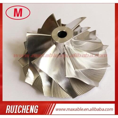 TF035 6+6 blades 42.24/56.02mm high performance turbo billet/milling/aluminum 2618 compressor wheel for 49135-05671/320D Upgrade