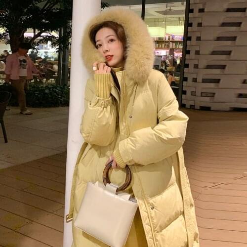 Website figure in the summer of poetry in Chinese style down jacket female new coltsfoot long thickening cotton-padded jacket co