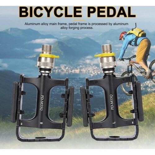 Bike Pedal Safety Buckle Non-slip M55Q Aluminum Alloy Bearing Pedal