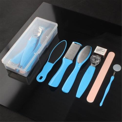 Eight In 1 Pedicure Tool Set 430 Stainless Steel Plastic Remove Dead Skin Remove Calluses Pedicure Foot Scraper