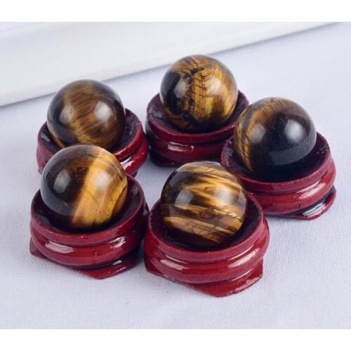 Yoni Ball Natural Tiger Eye Engery Sphere Crystal Hand Massage 20mm Healing Chakra Reiki Ben Wa Ball Stone and Mineral Feng Shui