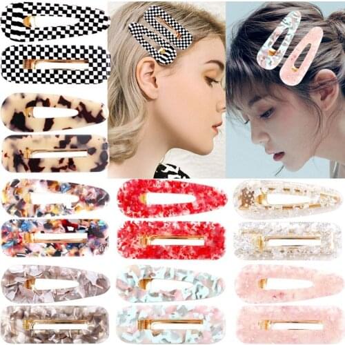 16PCS Acrylic Resin Hair Barrettes Fashion Geometric Alligator Hair Clips for Women and Girls Hair Accessories