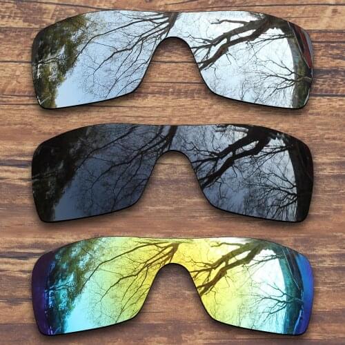 ToughAsNails 3 Pieces Black.Silver.Gold Polarized Replacement Lenses for Oakley Batwolf OO9101 Sunglasses