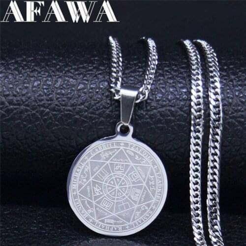 2021 Fashion Seven Pointed Star Stainless Steel Chain Necklace Women Silver Color Statement Necklace Jewelry joyas N3771S02
