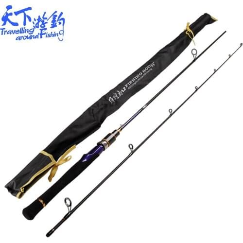 1.95m UL Spinning Rod 2 Tips Ultralight Carbon Soft Fishing Rod Lure Weight 1-5g Line Weight 2-6LB Pesca Peche Fishing Tackle