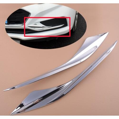 1Pair Car ABS Chrome Front Fog Light Lamp Cover Trim Bezel Fit for Chevrolet Cruze 2017 2018