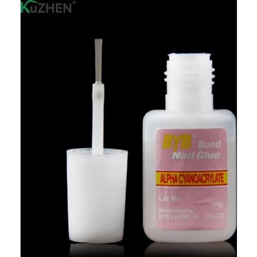 10g Fast Drying Nail Glue for False Nails Glitter Acrylic Decoration with Brush False Nail Tips Faux Ongle Nail Care Tools