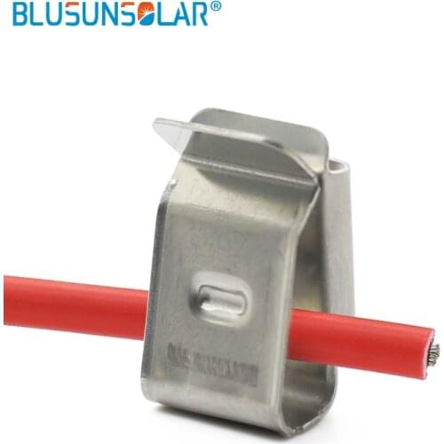 1000pcs/lots for 4sqmm solar DC cable clamp 304 material PV cable clips panel clips solar system mounting installation