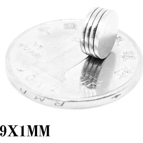 20/50/200/500/1000PCS 9x1mm Round Search Magnet N35 Thin Disc Neodymium Magnets 9x1 Powerful Strong Magnetic Magnets 9*1