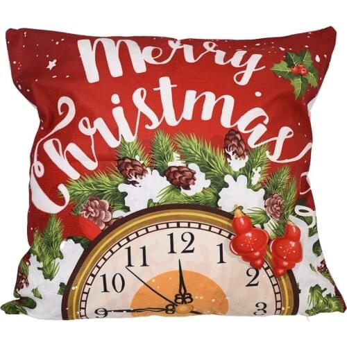 46*46 Decorative Christmas Pillow Cover Red Home Decor Sofa Flannel Pillow Cover Cover Seat Car Throw Pillow Cover Home Decor