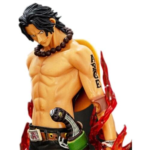26CM One Piece Anime Figures Luffy Ace Sabo Three Brothers The Great Yan Emperor Decoration Limited Edition Action Children Toys