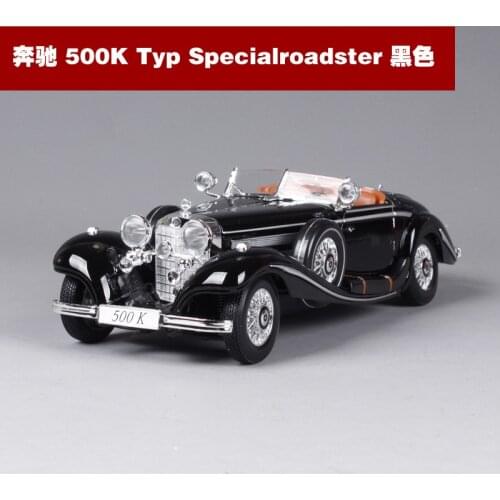 Bburago 1:18 Scale Simulation Diecast Alloy Antique Car Model Toys For Benz 500k Classic Version Diecast Metal Vintage Car Model