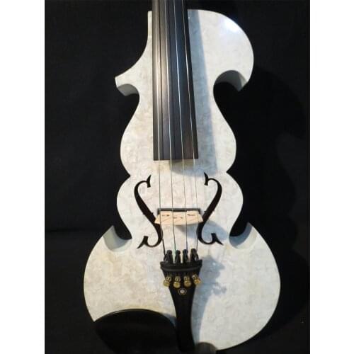 White Pearl best model 15 1/2 " electric viola +Acoustic viola #8923