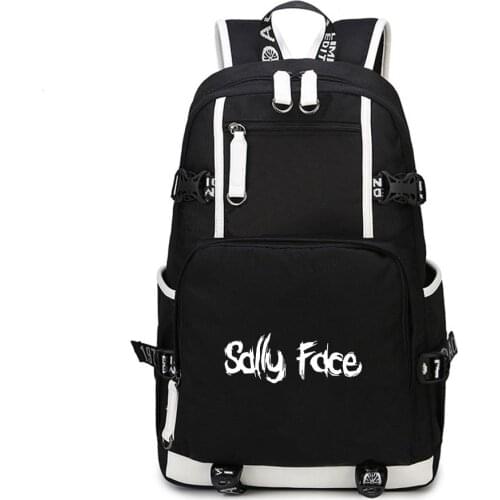 Sally Face Cartoon Backpack Teenager Students School Bags Large Capacity Backpack Women Men Laptop Backpack Casual Travel Bags