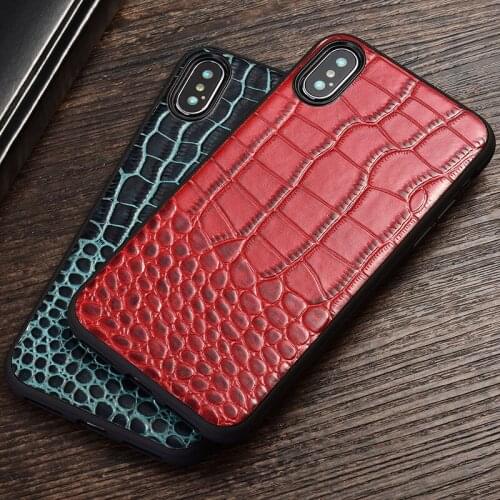 Genuine Leather Phone Case for Samsung Galaxy Note 9 Crocodile pattern style Back Cover for Galaxy Note9 Protective cases