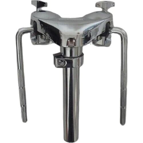 Tom Holder Two Side Stand for Tom Drum Set Accessory Drum Parts Silver 1 Piece