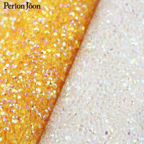 DIY Trim Transparent AB Crystal Motif Strass Hot Fix Rhinestone Tape crystal Fabric Iron On Appliques decoration TR