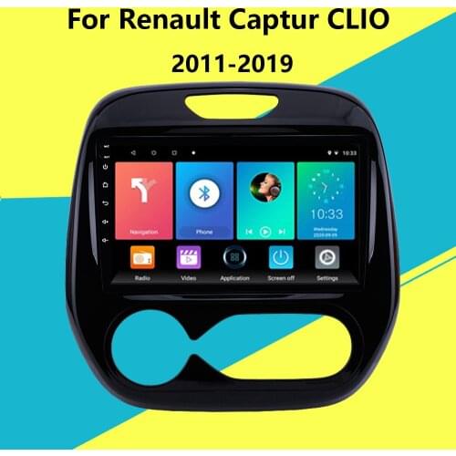 For Renault Captur CLIO 2011-2019 Head Unit 9'' Android 2 DIN Car Multimedia Player Gps Navi Bluetooth Autoradio with Frame