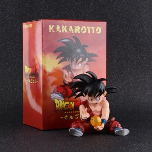 Dragon Ball Action Figure Childhood Goku Battle damage sitting with beads the final victory Boxed model PVC toys gifts