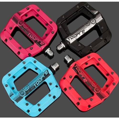 Hot AD-TOOPRE MTB Bike Pedals Road Bicycle Nylon Ultralight Platform Pedals Hollow DU+Sealed Bearing Pedals Cycling Accessories