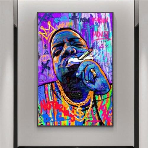 West Coast Music Wall Art Canvas Abstract Graffiti Posters and Prints Cuadros Wall Art Picture for Living Room Home Decoration