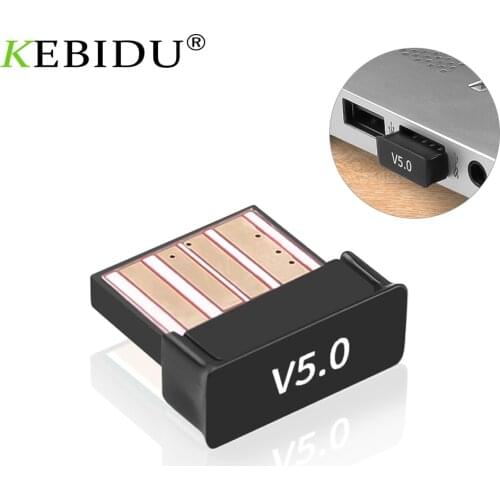 KEBIDU Mini USB Bluetooth Adapters BT 5.0 USB Wireless Computer Adapter Audio Receiver Transmitter Dongles Laptop PC Mini Sender