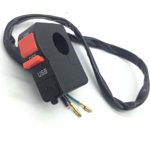 Motorcycle ATV Bike Handlebar Starter Kill Stop Switch ON OFF Button 4 Wires Connector for 7/8 inch 22mm Handlebars