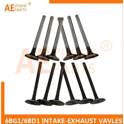 Intake Exhaust Valves Set New Forklift Parts For Isuzu 6BD1 6BG1 Engine Repair Parts 8-97028706-0 1-12551139-0