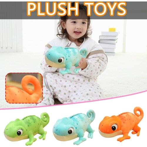 30cm Cute Cartoon Chameleon Plush Toys Lovely Lizard Animal Doll Soft Stuffed Pillows for Kids Girls Boys Gift Cute room decor