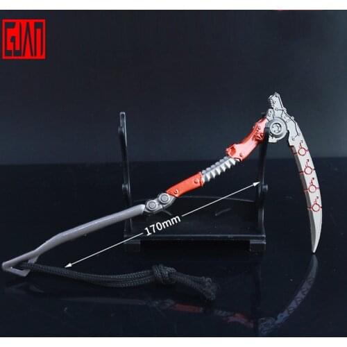 Alloy Sickle Weapon Model Game Props Ornaments Collectible Hero Game Peripheral Undead Heirloom Death Curve Sickle Weapon Model